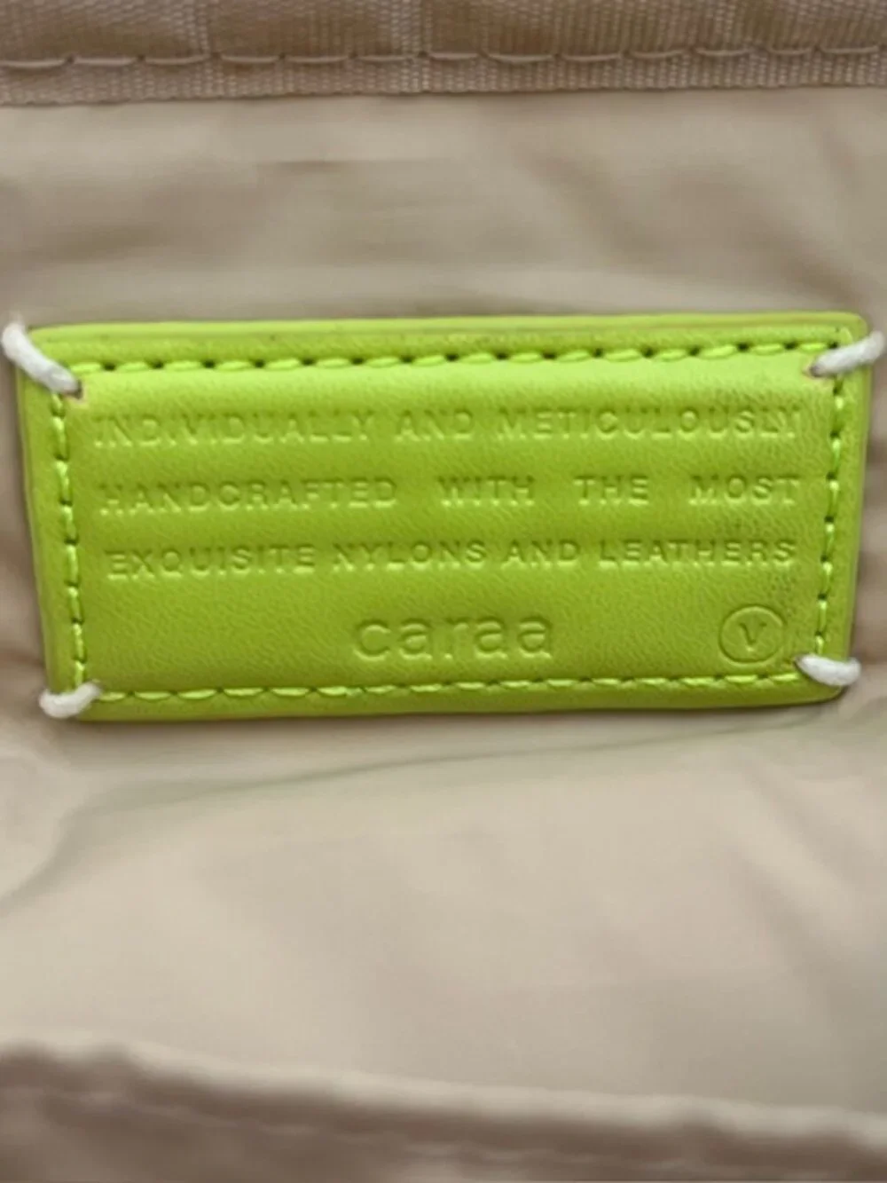 Caraa Small Crossbody Sling Bag in Neon Yellow Green